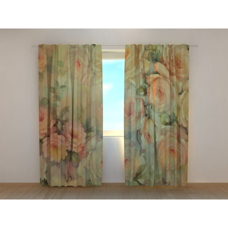 1,00 €Tenda personalizzata - Con le rose - In stile retrò