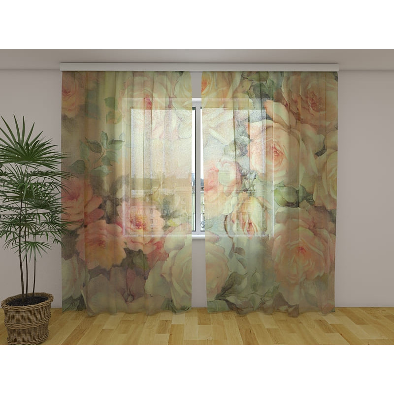 1,00 €Tenda personalizzata - Con le rose - In stile retrò