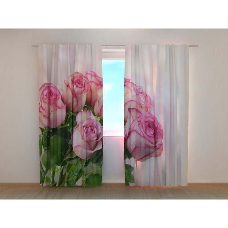 1,00 € Custom curtain - Bouquet of roses - FURNISH HOME