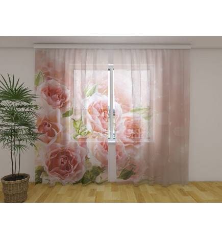 Custom curtain - With delicate roses
