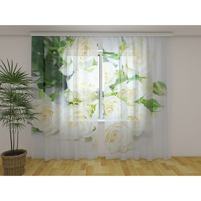 1,00 € Personalisierter Vorhang - Helle Rosen - ARREDALACASA