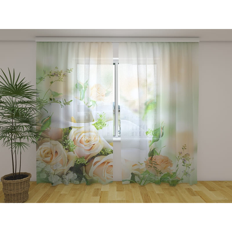 1,00 € Gepersonaliseerde gordijn - De lichte en vintage rozen