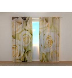 Custom curtain - With champagne colored roses