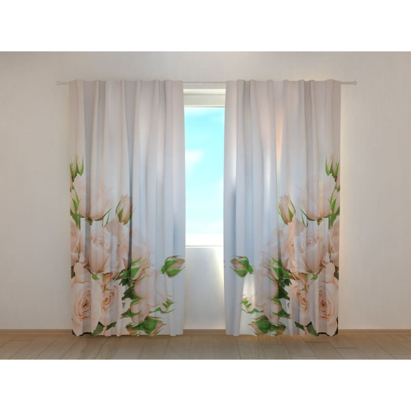 1,00 € Custom curtain - With cream colored roses 1,00 € Custom curtain - With cream colored roses