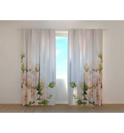 1,00 € Maßgeschneiderter Vorhang – Mit cremefarbenen Rosen