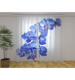 Cortina personalizada - Orquídeas azuis - ARRANJO DE CASA