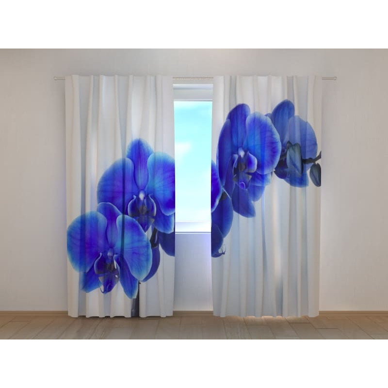 1,00 € Individualizuotos užuolaidos - Su mėlynomis orchidėjomis