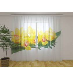 Custom curtain - Yellow orchids - ARREDALACASA
