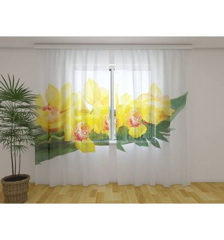 Rideau personnalisé - Orchidées jaunes - ARREDALACASA