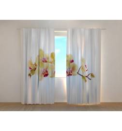 1,00 € Personalisierter Vorhang - Goldene Orchideen - ARREDALACASA