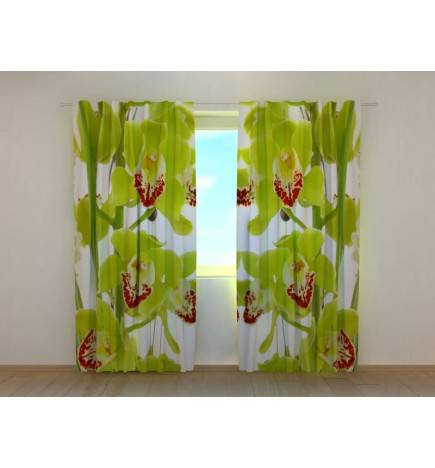 1,00 € Personalized curtain - Green orchids - ARREDALACASA