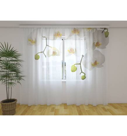 Custom curtain - White orchids - ARREDALACASA