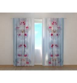 Custom curtain - The orchids with the red pistil
