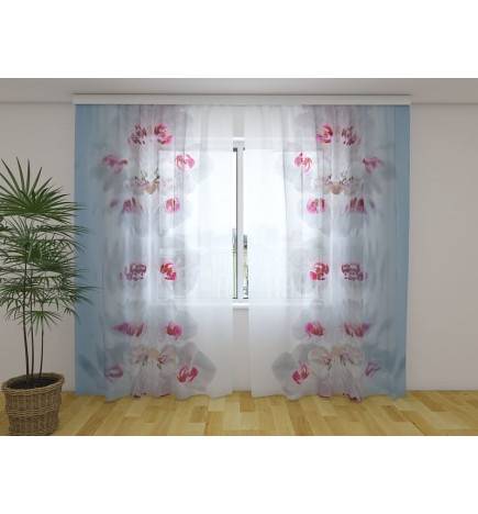 Custom curtain - The orchids with the red pistil