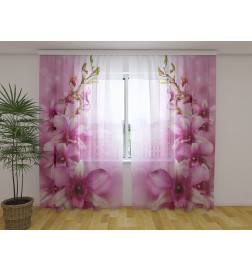 Benutzerdefinierter Vorhang - Leuchtend lila Orchideen