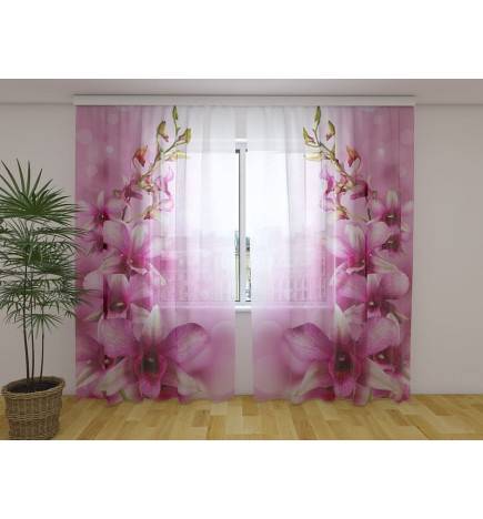 Custom Curtain - Bright Purple Orchids