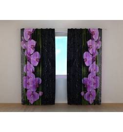 1,00 € Individualizuotos užuolaidos – orchidėjos – violetinė ir juoda