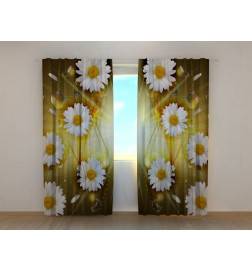 Custom curtain - Abstract with chamomile flowers