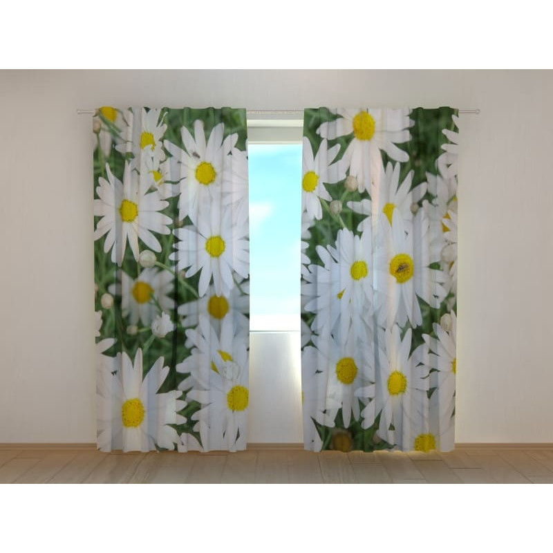 1,00 € Custom Curtain - Chamomile Flowers - Green Background