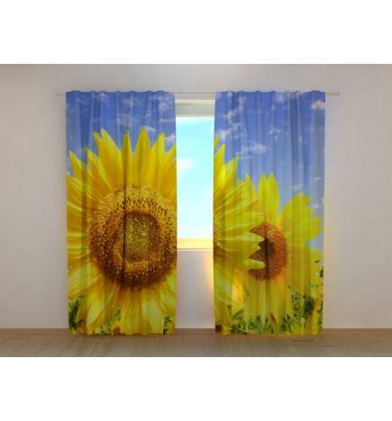 1,00 € Maßgeschneiderter Vorhang – Mit Sonnenblumen im Blau