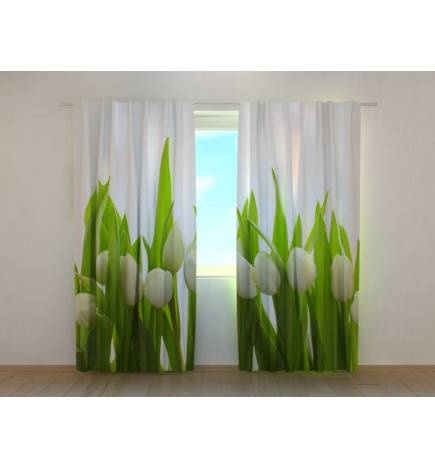 1,00 €Rideau personnalisé - Tulipes blanches - MEUBLER LA MAISON