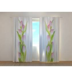 1,00 € Custom curtain - With pink tulips