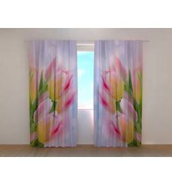 1,00 € Gepersonaliseerde gordijn - Roze tulpen - HUIS MEUBILEREN