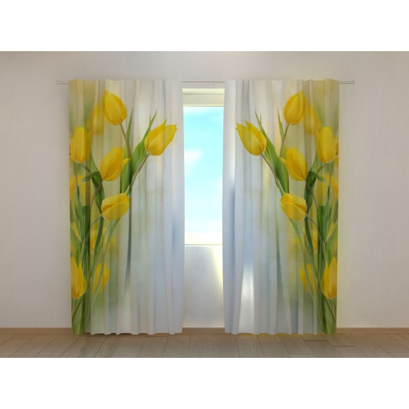 1,00 € Custom curtain - With yellow tulips