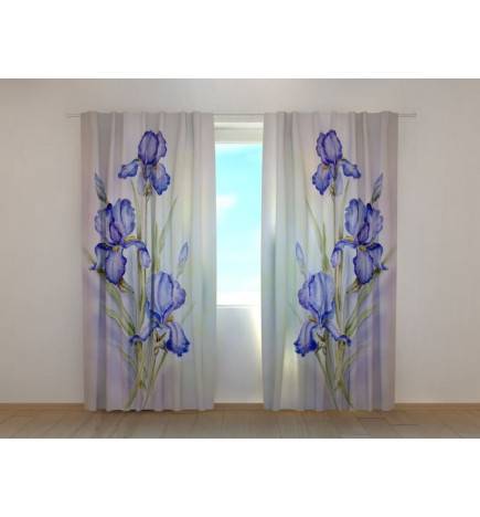 1,00 € Custom curtain - With iris flowers