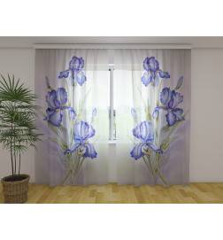Custom curtain - With iris flowers