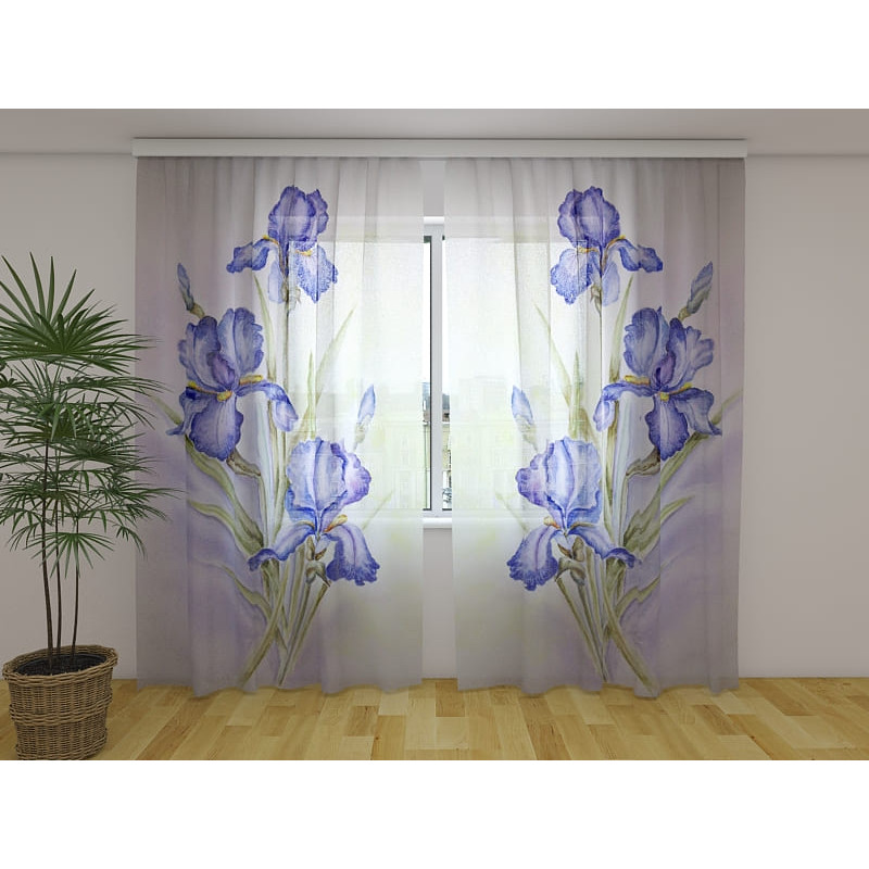 1,00 € Perdeau personalizat - Cu flori de iris