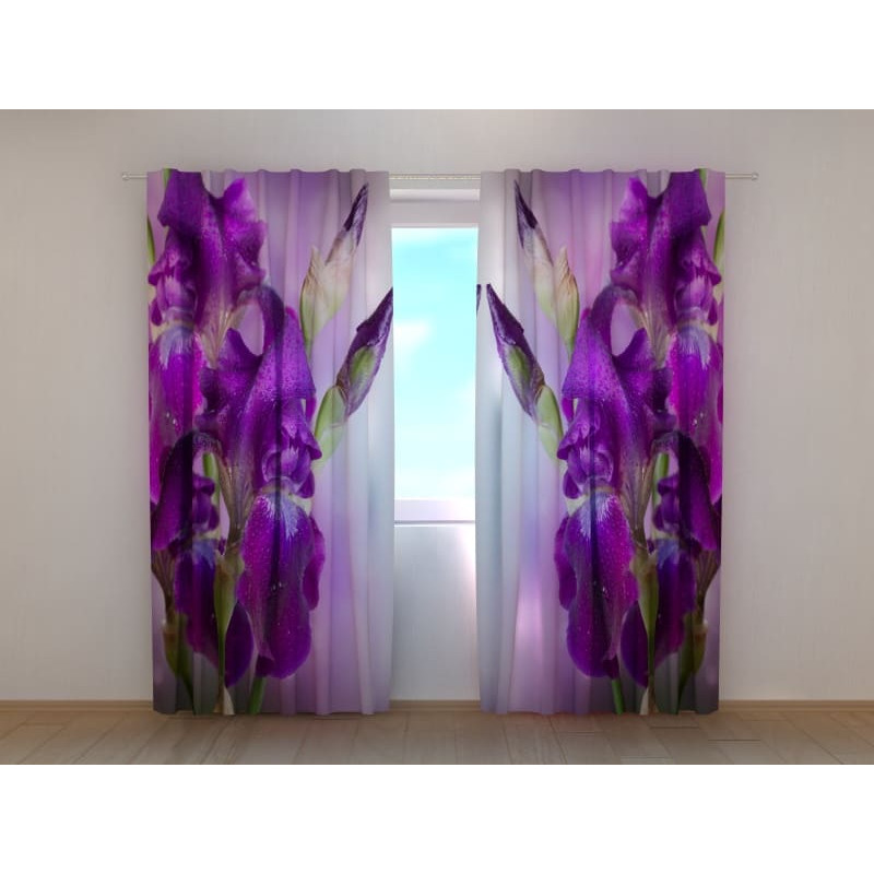 1,00 € Prilagojena zavesa - iris cvetje - arredalacasa