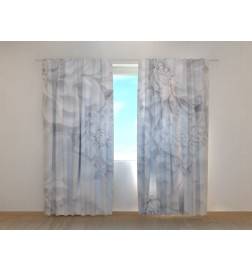 1,00 € Pielāgots aizkars - ar baltiem dāliju ziediem