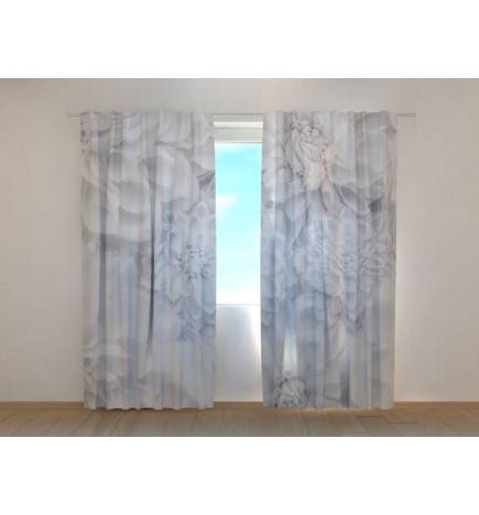 1,00 € Custom curtain - with white dahlia flowers