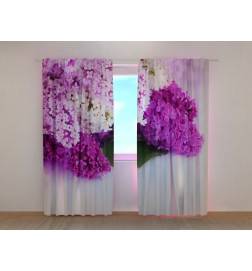 1,00 € Custom curtain - With white and purple lilac flowers