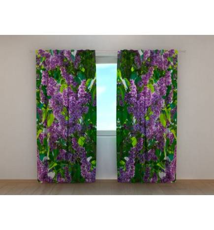 1,00 €Rideau personnalisé - Avec des fleurs lilas dans la verdure