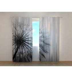 1,00 € Benutzerdefinierter Vorhang – Schwarz-weiße Wildblume