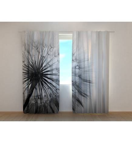 1,00 € Custom Curtain - Black and White Wildflower