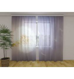 Custom curtain - With a beige wild flower