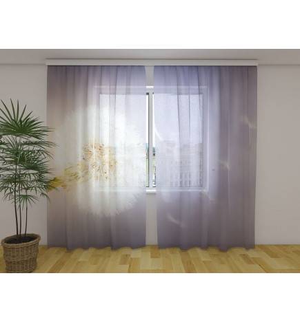 Individualizuotos užuolaidos - Su smėlio spalvos laukine gėle