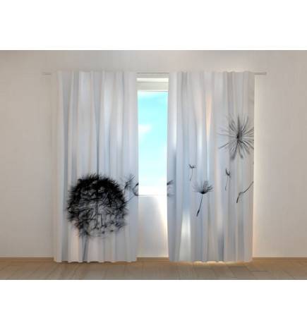 Custom Curtain - With Black Wildflowers