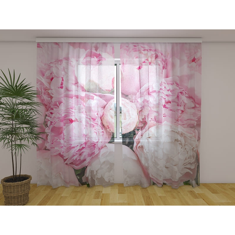 1,00 € Personalized Curtain - With Pink Peonies