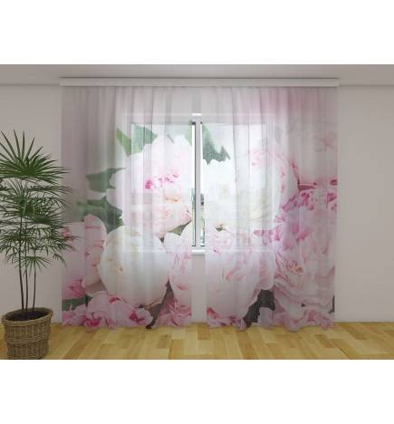 Personalized Curtain - With light pink peonies