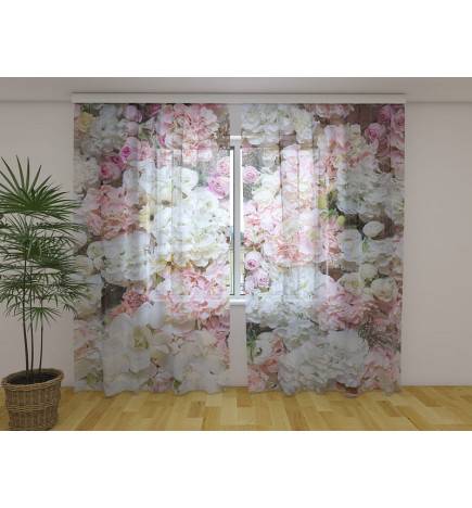 Personalized Curtain - With lots of peonies