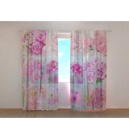 1,00 € Personalized Curtain - With a collage of peonies