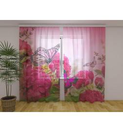 1,00 € Personalized Curtain - With butterflies and peonies