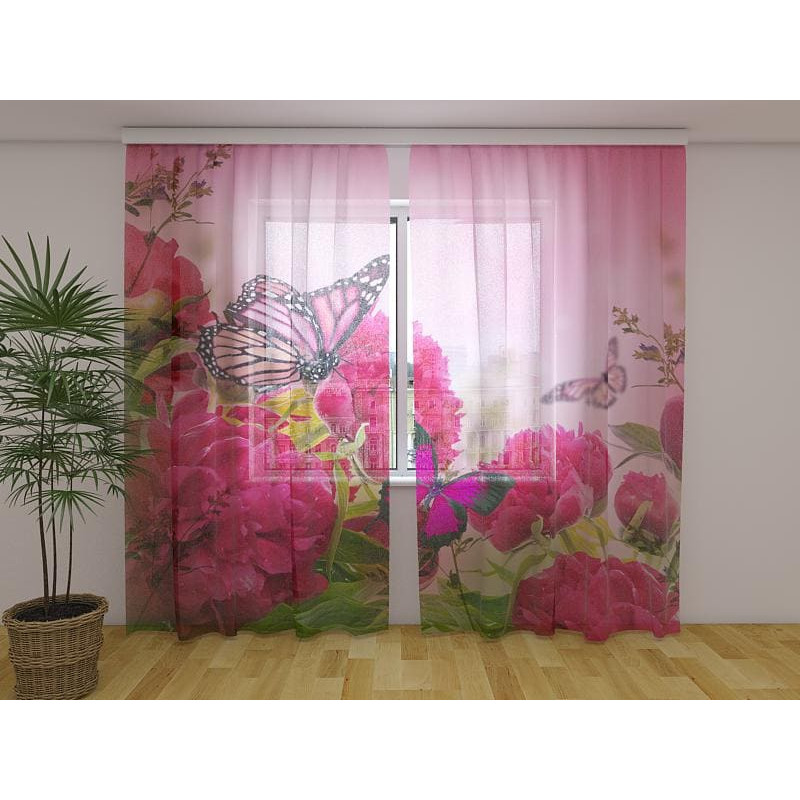 1,00 € Personalisierter Vorhang – mit Schmetterlingen und Pfingstrosen 1,00 € Personalisierter Vorhang – mit Schmetterlingen und Pfingstrosen