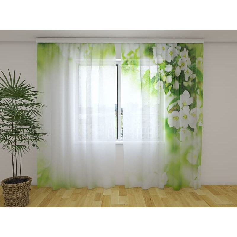 1,00 € Personalized curtain - with apple blossoms