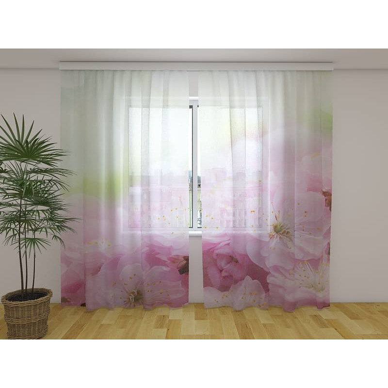 1,00 €Cortina Personalizada - Com flores de cerejeira rosa