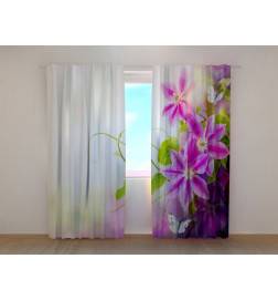 1,00 € Personalized Curtain - Purple Leaves and Flowers